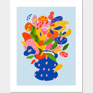 Vase With Flower Hand Drawn Posters and Art